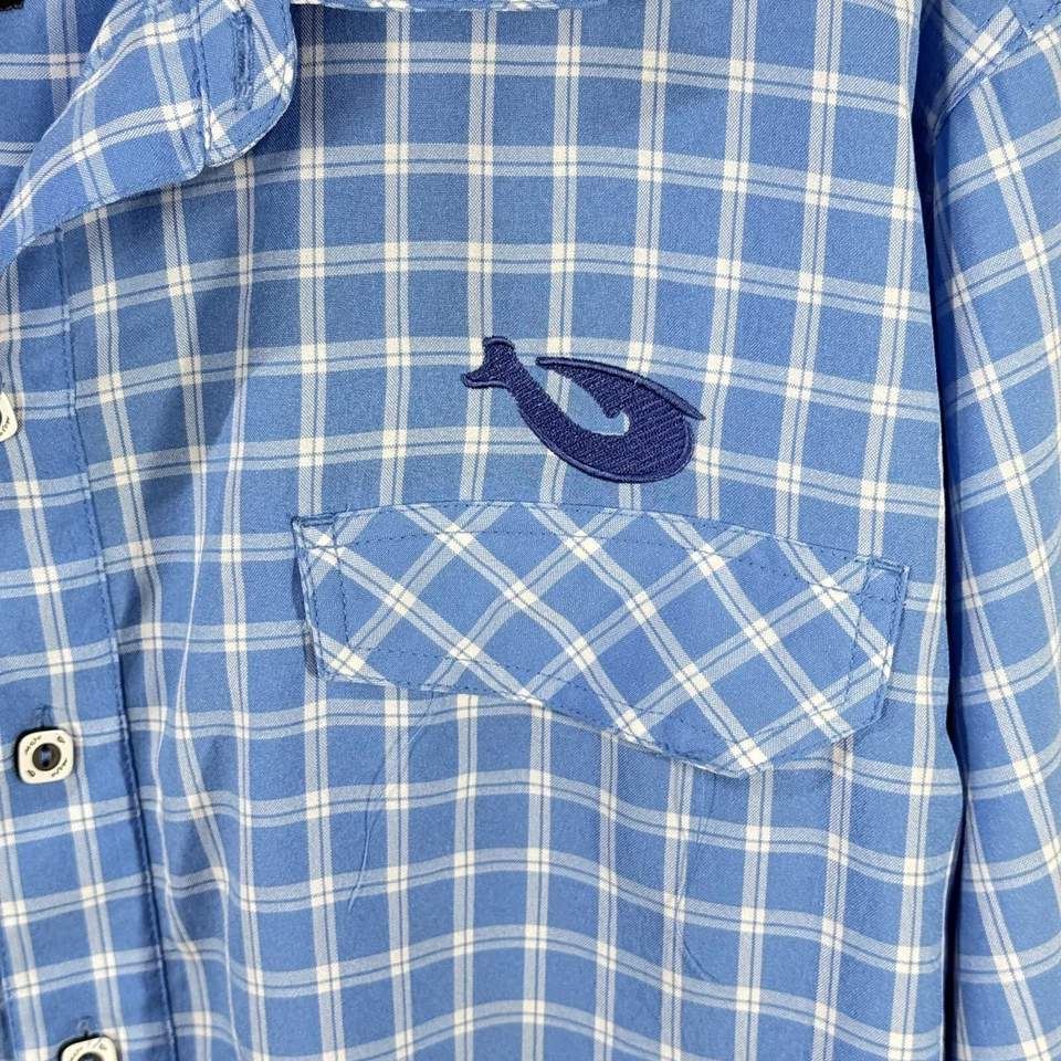 Camisa a Cuadros Mojo Sportswear Bay Flats Lodge Para Hombres XXL Azul Ventilada Convertible Foto 4 de 4