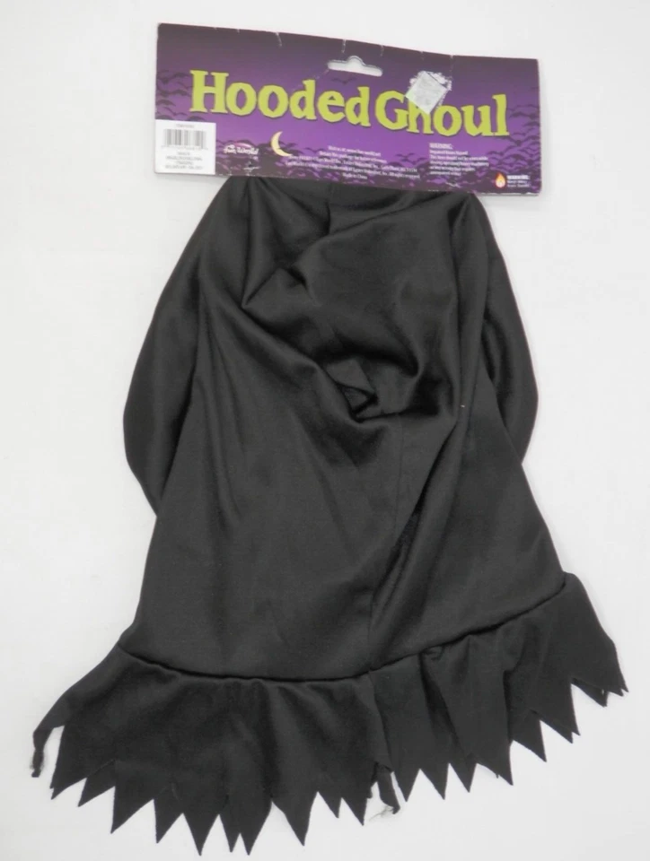 Fun World Hooded Ghoul Mask - Adult Zombie Face Undead Hood Costume Cosplay NEW - Image 2 of 4