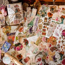 Vintage Scrapbooking Supplies Kit Vintage Stickers for Scrapbooking Journalin...