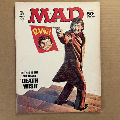 MAD Magazine #174 - Death Wish - Charles Bronson - April 1975 - Vintage Rare - 