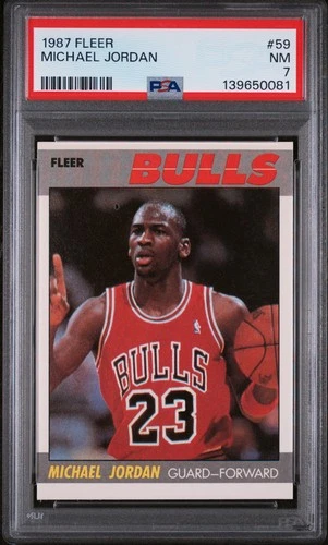 1987 FLEER #59 MICHAEL JORDAN PSA 7