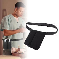 Massage Waist Pouch Two Bottles Massage Bottle Bag Adjustable Belt Supplies Prof