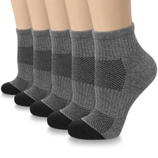 5 PCS Copper Compression Socks Women Men Ankle Plantar Fasciitis Relief