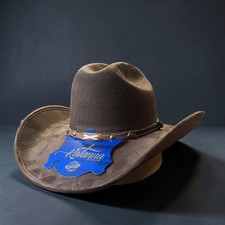 Men's Dark Brown Cowboy Hat. Brown Suede Hat. Sombrero Vaquero Cafe Gamuza.