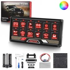 12 Gang Switch Panel Circuit Control Box For Off-road UTV ATV Car Marine 12V 24V