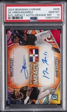 2024 BOWMAN CHROME INTL IMPACT AUTOS JOSE RAMIREZ/LEO DE VRIES 23/25 PSA 10