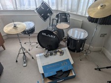 Full Drum Kit with Sound Dampeners and Cymbals (Blast Percussion)