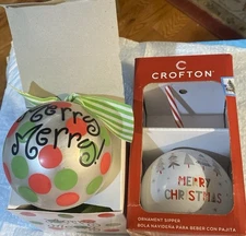 Crofton Ornament Cup (food safe):Merry Christmas & Cotton Colors Ornament