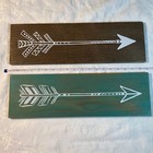 Set of 2 Wood Arrow Wall Decor, Rustic Boho Arrow Signs