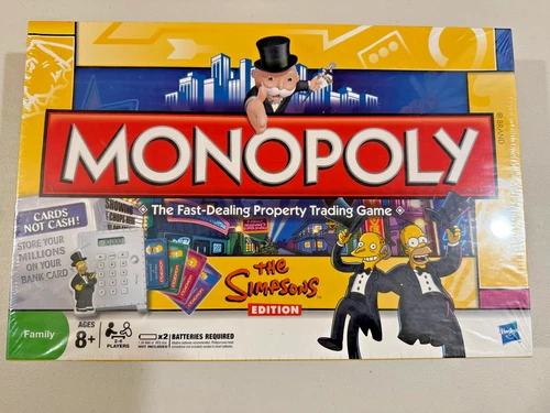 2009 The Simpsons Edition Vintage Monopoly Banking Reader Parker Bros NEW SEALED
