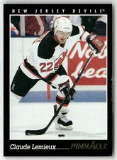 1993-94 PINNACLE #251 CLAUDE LEMIEUX NEW JERSEY DEVILS