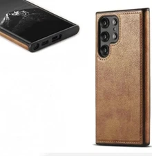 Shockproof Slim Leather Case For Samsung Galaxy S25 S24 S23 S22 Plus Ultra Cover