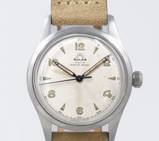 TUDOR Solaire Turquoise Ref.4463 17Jewels 42mm Inoxydable Manuel Bobinage 1940