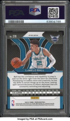 2020-21 Lamelo Ball Purple Fast Break Disco /75 Prizm PSA 10 Gem 