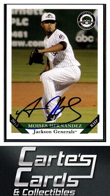 Moises Hernandez 2015 Grandstand Jackson Generals #NNO TTM/IP Signed Autographed