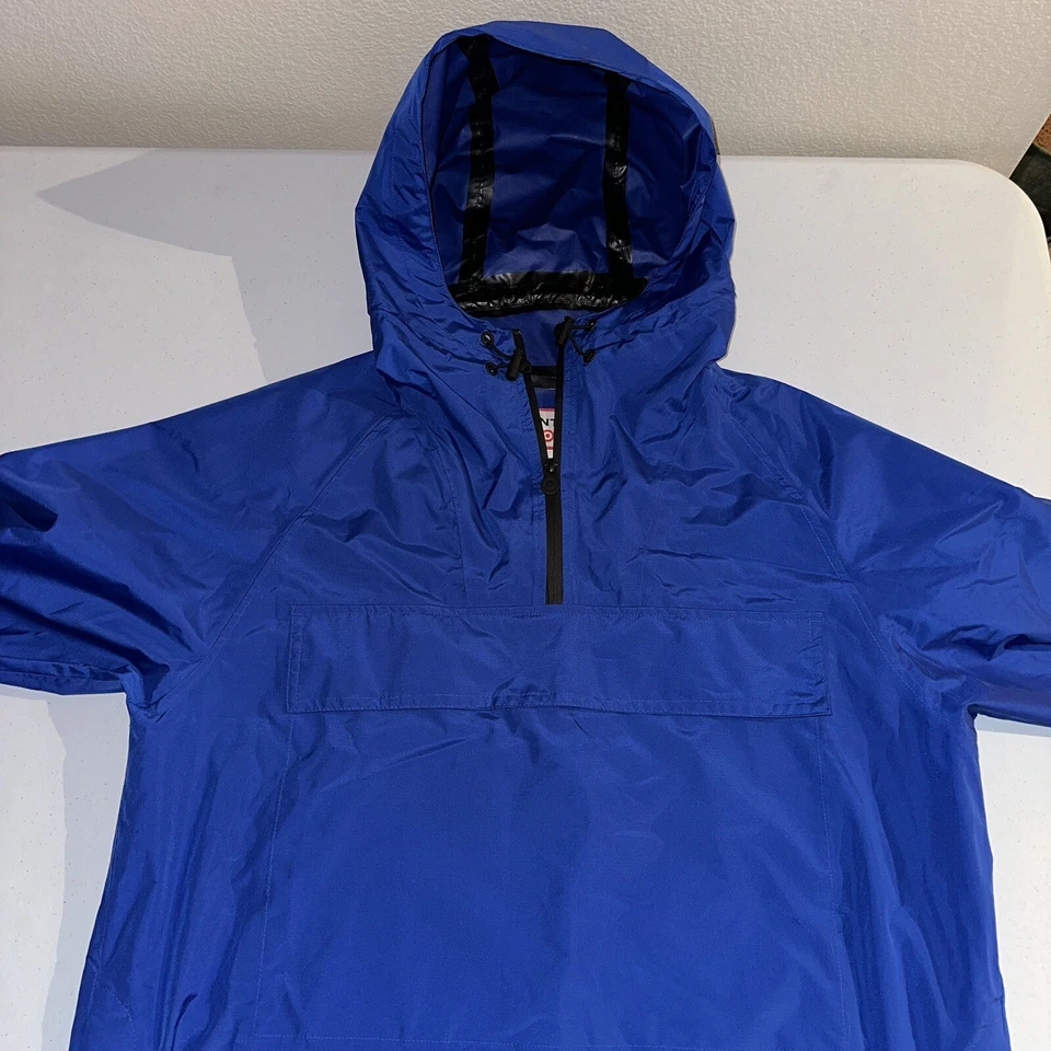 Hunter x Target Rain Jacket Hooded Anorak Vented Royal Blue Size Medium EUC - Image 3 of 4