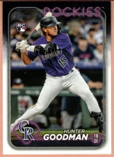 Hunter Goodman 2024 Topps RC Series 2 Five Card Lot