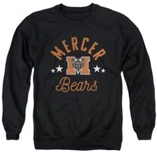 Mercer University Adult Crewneck Sweatshirt Bears, Black, S-3XL