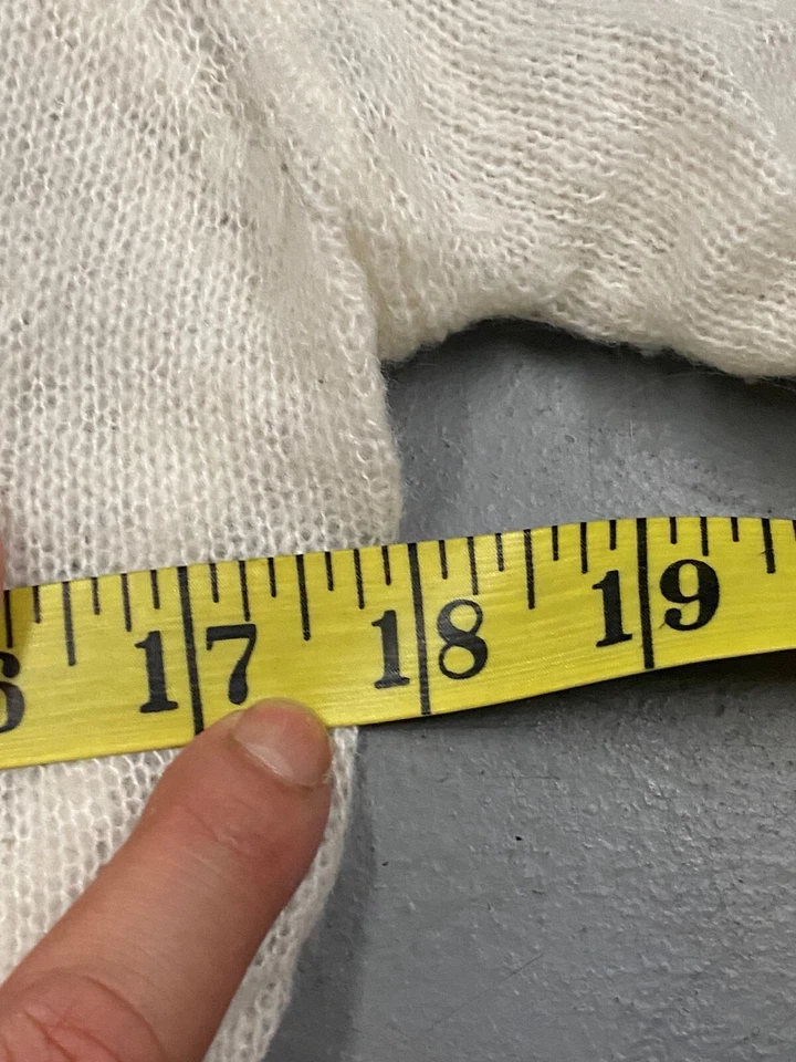 Cárdigan Wildfox Suéter Etiqueta Blanca Cruz Manga Larga Para Mujer Talla Mediana Crema Foto 4 de 4