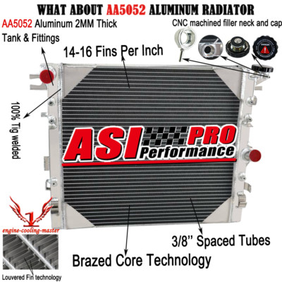Aluminum Radiator For 2007-2015 2008 2012 Jeep Wrangler JK Rubicon Sahara 3.8L