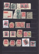 SWA 1915/1920, COLLECTION OF CANCELS, 138 STAMPS, MANY DIFFERENT CANCELS!