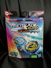 Beyblade Burst QuadStrike Komet Helios H8 and Tidal Pandora Epic P8 Spinning Top