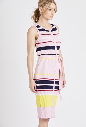 bodycon striped midi dress