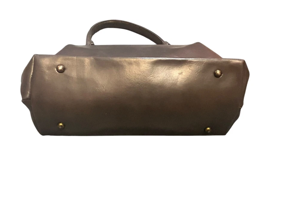 Cartera de colección JR Julius Resnick negra charol bolso de mano tono dorado herrajes rara años 60 Foto 3 de 4