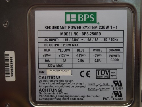 BPS BPS-250RD Redundant Power Supply - Picture 2 of 5