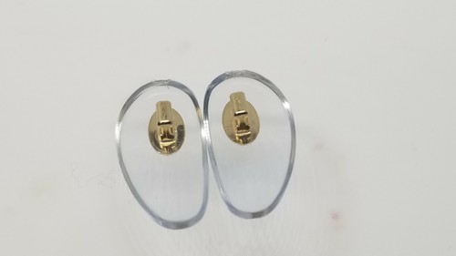 ALMOHADILLAS NASALES A PRESIÓN de vinilo transparente de 20 mm vintage poste dorado 1 puerta - Imagen 4 de 7