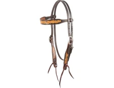 Martin Saddlery Headstall Browband Floral Tooled Cart Natural HB5DFS