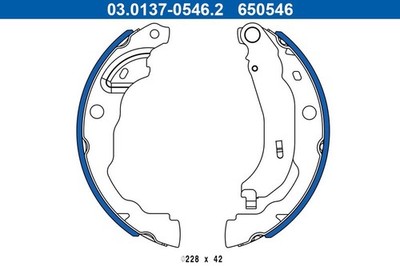 ATE 03.0137-0546.2 TBB-Satz passend für NISSAN RENAULT