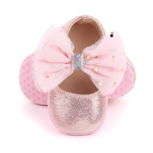 Baby Pram Shoes Non-Slip Princess Girl Infant Lovely Dress Party Shoe Newborn - Picture 3 of 12