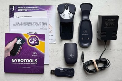 Gyration GC15M Air Mouse Go Plus w/ Cradle Transceiver AC Adapter  TESTED