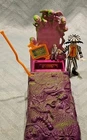 Vintage 1989 Here Lies Beetlejuice Coffin Toy Vanishing Grave Bed With Figures