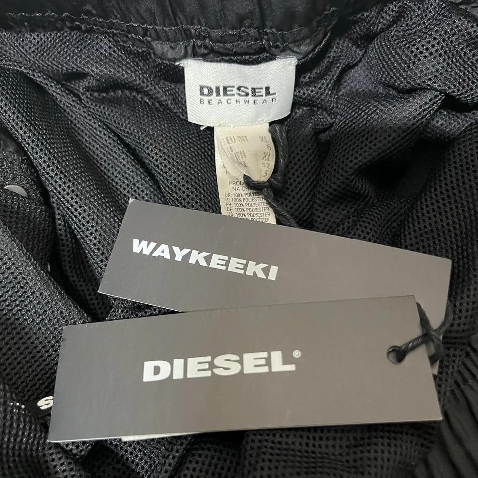 Pantalón corto de baño Diesel XL WAYKEEKI negro para hombre. Nuevo con etiquetas. Tradicional 5 bolsillos. Foto 3 de 4