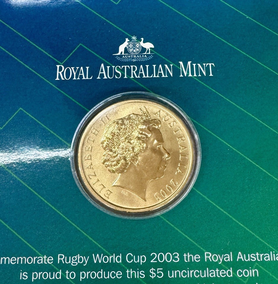 2003 Australian $5 Rugby World Cup Coin, Royal Australian Mint ...