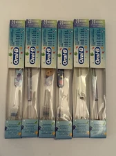 New 2005 6 Pack LOT Oral-B Indicator Toothbrush Straight Soft Bristle Designs