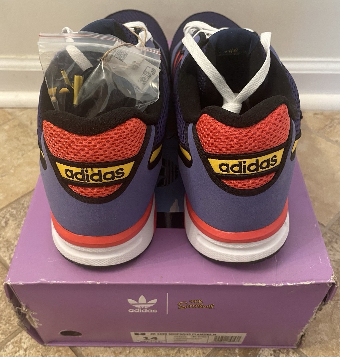 Size 14 - adidas The Simpsons x ZX 1000 Flaming Moe's for