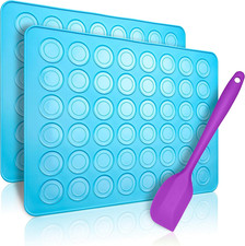 2X Macaron Silicone Baking Mat for Perfect Macarons | Non-Stick Silicone Mould w