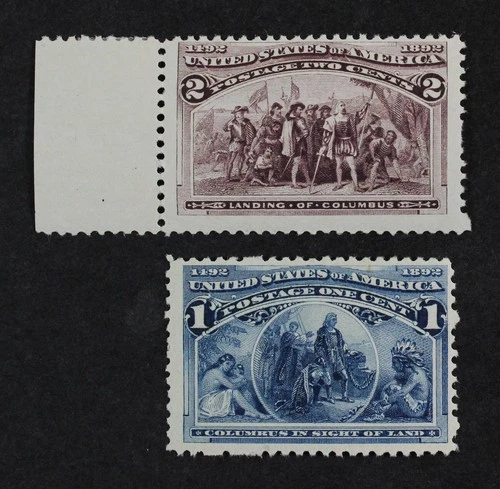 CKStamps: US Stamps Collection Scott#230 Mint NH OG #231 LH OG Perfs Separated