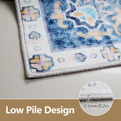 8x10 6x9FT Area Rugs for Living Room Bedroom Mat Machine Washable Vintage Carpet - Picture 30 of 42