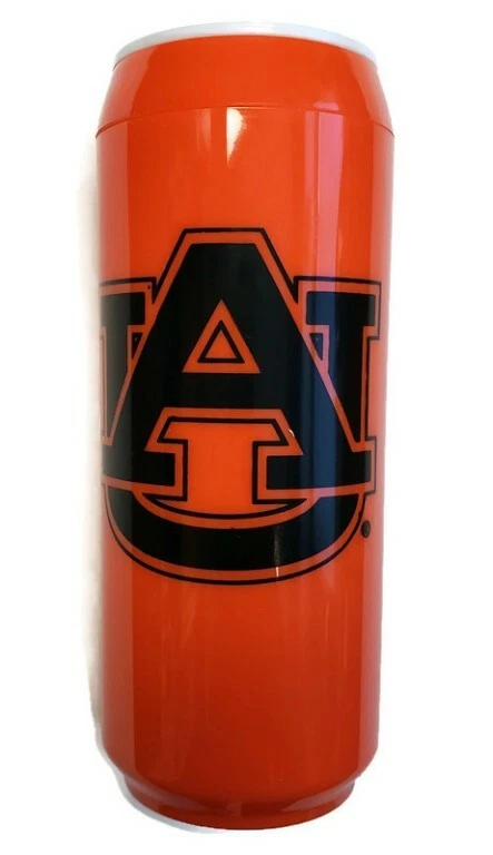 Taza de viaje estilo lata NCAA Auburn Tigers 16 oz con tapa roscada naranja frío caliente Foto 2 de 4