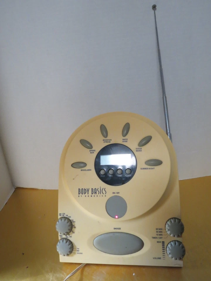 Vintage HoMedics White Noise Clock Radio Model SS400 Body Basics Tested - Image 2 of 4