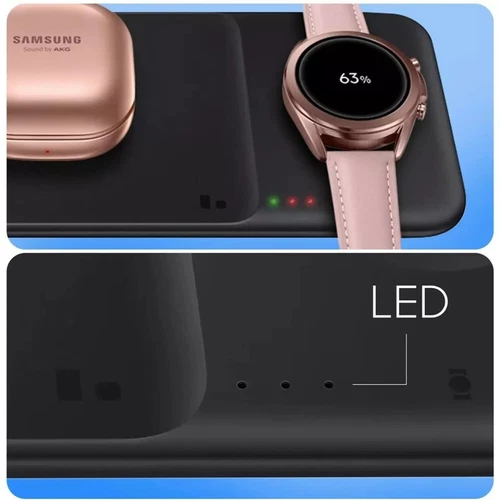 Wireless Charger Trio Ladegerät EP-P6300 Induktive Ladestation Für Samsung - Bild 3 von 10
