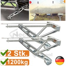2X Wohnwagen Stütze 1200 kg Universal Kurbelstütze Ausdrehstütze Abstellstütze
