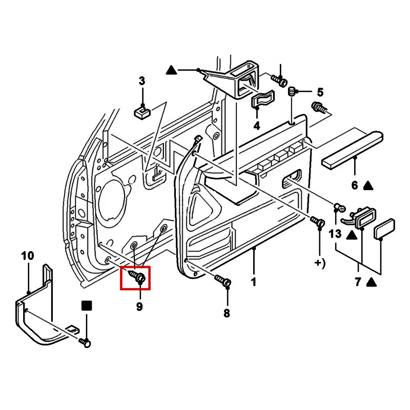 Clip de retención de panel de moldura de puerta 40X compatible con Ford Lincoln Mercury N801925-S Foto 3 de 4