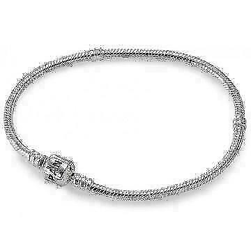 Authentic Moments Silver Bracelet Wildflower Meadow Clasp Snake Chain  #597124NLC