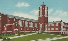 Methodist Church Johnson City Tennessee Linen Vintage Postcard