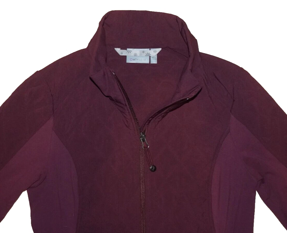 athleta full zip quilted stretch knit athletic jacket